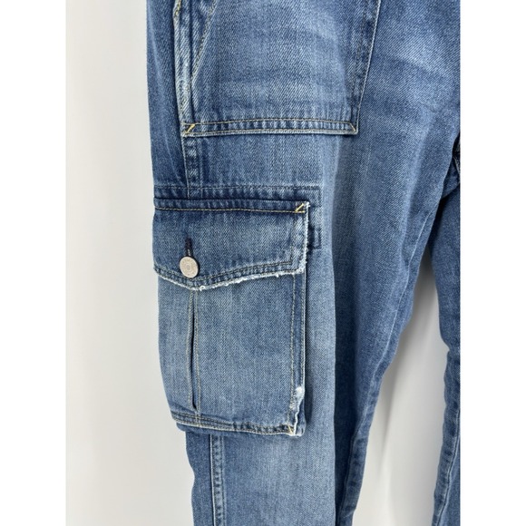 NWOT AMO Maggie Jeans Sz 27 (Meas 30") Carpenter Crop MSRP $310 Cottagecore - Picture 5 of 13